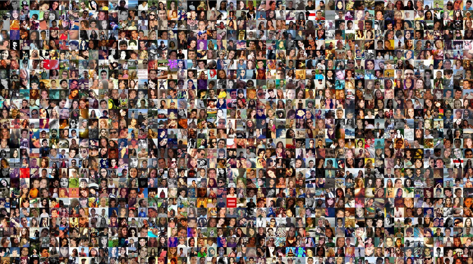 A wall of profile pictures from the carpool project's first 1,500 users